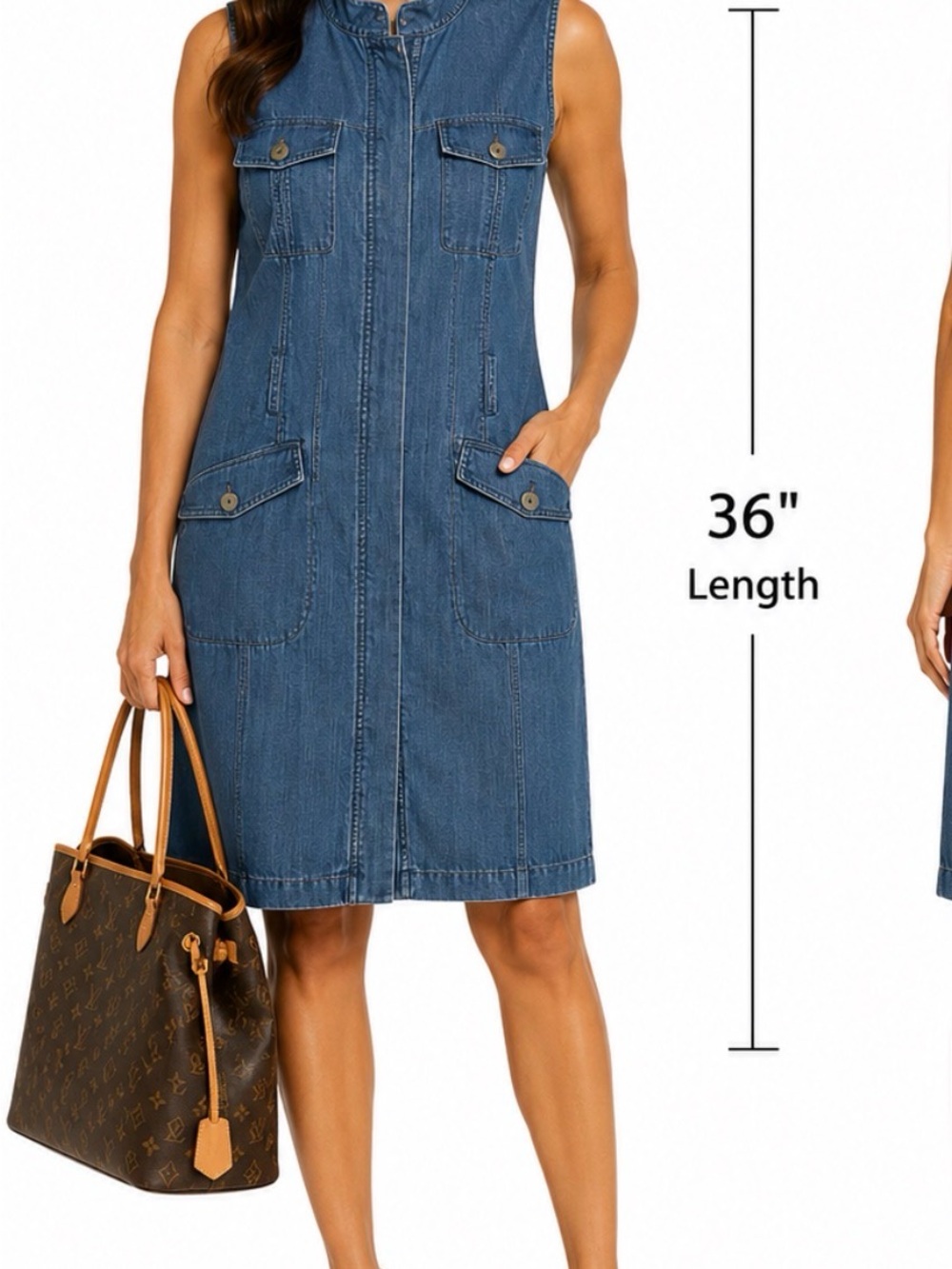 Bianca Nygård Denim Utility Dress – Size 12 Petite
